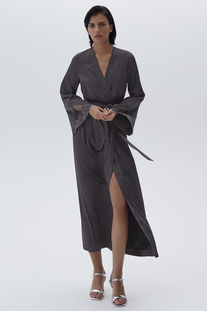 sku: 60592-1 | Brand: Laete  | Size: XL/2XL XS/S M/L  | Colors: Серый  | Бренды Laete | Домашняя одежда Халаты | Title: Халат