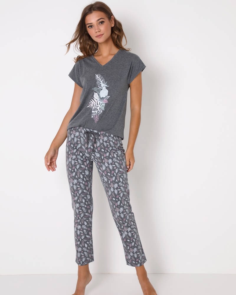 sku: KIMBERLY | Brand: Aruelle  | Size: XSmall Small Medium Large XLarge XXLarge  | Colors: Серый  | Бренды Aruelle | Домашняя одежда Пижамы | Title: Пижама с брюками KIMBERLY