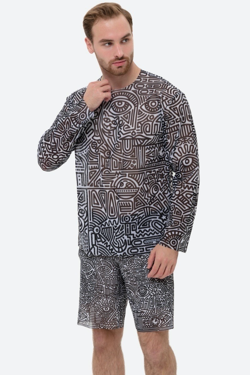 sku: 25003335 | Brand: RoDaSoleil  | Size: XSmall Small Medium Large XLarge XXLarge  | Colors: Цветной  | Бренды RoDaSoleil | Мужская коллекция Пляжная одежда | Title: Футболка DOODLING