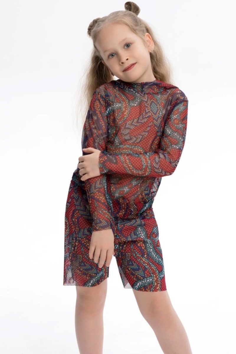 sku: 25002274 | Brand: RoDaSoleil  | Size: 104 110 116 122 128 134 140 146 152 158  | Colors: Цветной  | Бренды RoDaSoleil | Детские купальники | Title: Шорты детские ЗМЕИ МОЗАИКА
