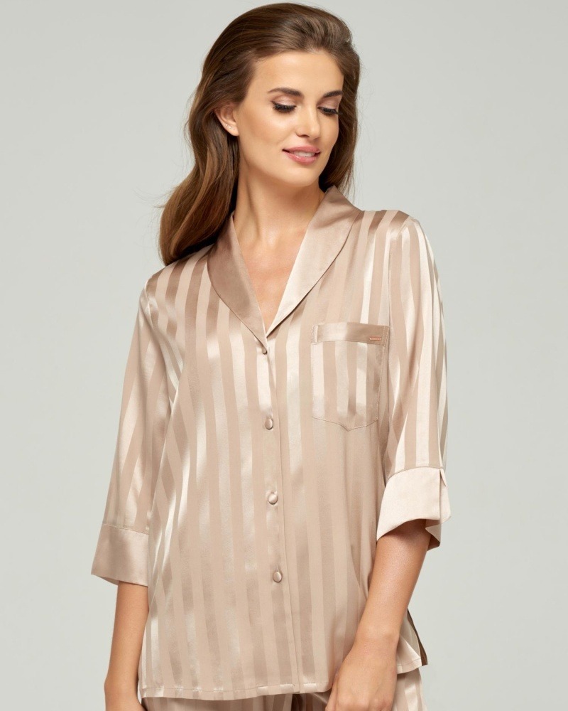 sku: W22-00SS207 | Brand: Marc Andre  | Size: 36 38 40 42 44  | Colors: Золотистый  | Бренды Marc&Andre | Домашняя одежда Рубашки | Title: Рубашка SILK STORY