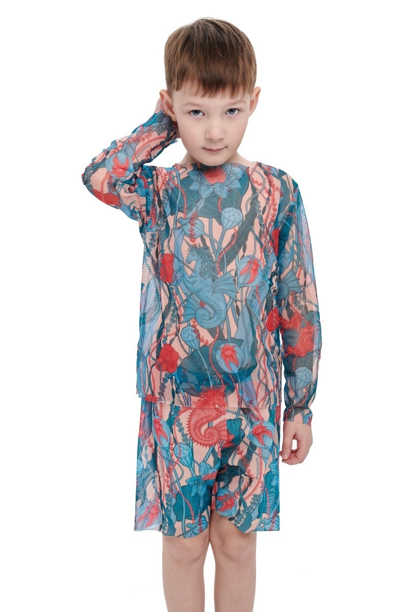 sku: 24002410 | Brand: RoDaSoleil  | Size: 104 110 116 122 128 134 140 146 152 158  | Colors: Цветной  | Бренды RoDaSoleil | Детские купальники | Title: Футболка МОРСКИЕ ЕДИНОРОГИ